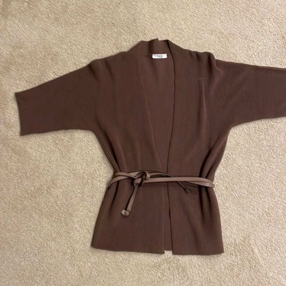 Perserico short sleeve belted cardigan - Picture 3 of 6